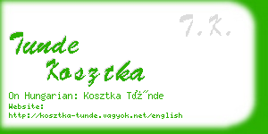 tunde kosztka business card